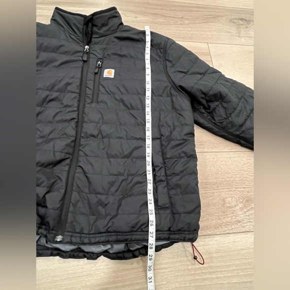 Carhartt Jacket Mens 2XL Black Puffer Gilliam Rain Defender Quilted Workwear - Picture 4 of 8